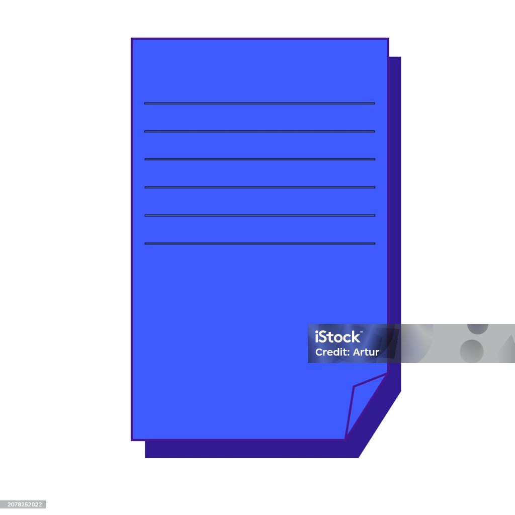 Note Vector Blue Blue Note Stock Illustration - Download Image Now - Blank, Blue, Book ...