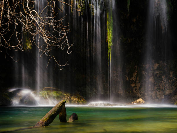 beautiful waterfall in the nature