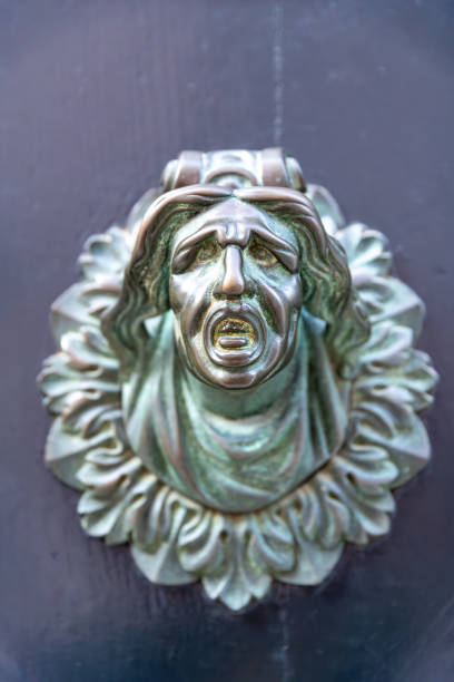 istock Ornate Bronze Door Knocker with Classical Design in Venice 2078258333
