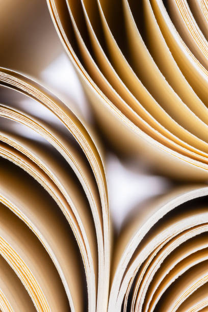 istock Wallpaper background, curved lines created of paper waves 2078267563