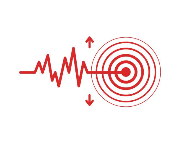 Vector illustration of Earthquaker (richter scale)