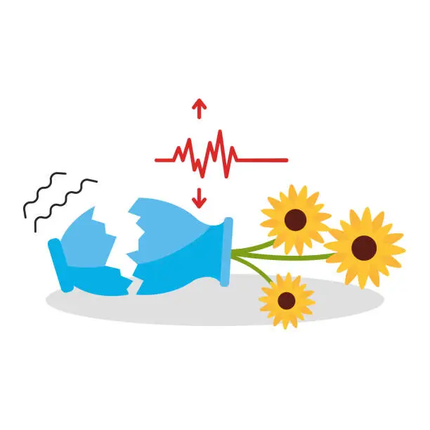 Vector illustration of Earthquaker (richter scale)