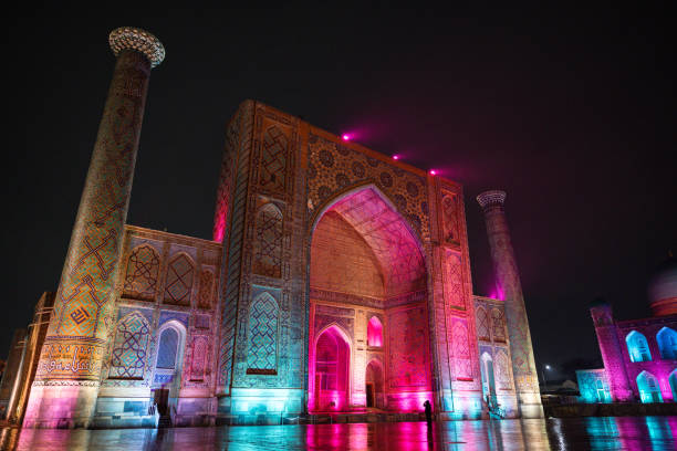 istock The light show at Registan Square, Samarkand, Uzbekistan 2078274877