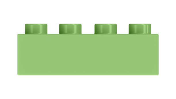 istock Pistachio Green Toy Block Isolated on a White Background. 2078279907