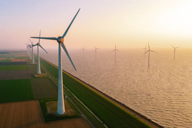 istock Wind turbine from aerial view, Drone view at windpark Westermeerdijk 2078313988