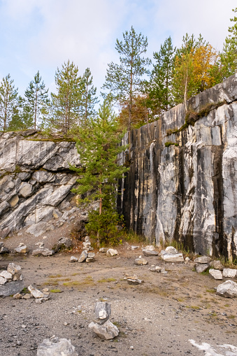 Marble Quarry Canyon in Ruskeala Park of Karelia.