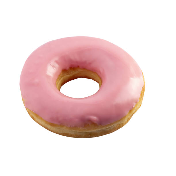 istock Sweet strawberry donuts isolated on a white background 2078315797
