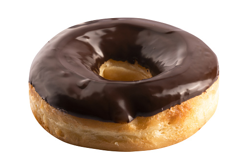 chocolate donut isolated on a white background