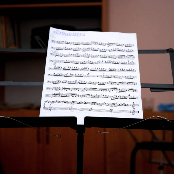 istock Sheet music on music stand 2078322100