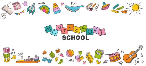 Vector illustration of New_montessori