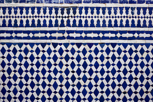 Background geometrical tile decorative floor ceramic, mosaic colorful pattern antique.