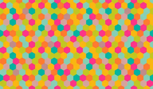 Vector illustration of honeycomb vector pattern for design textiles and backgrounds