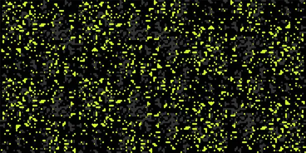 Vector illustration of Trendy neon camouflage pattern for army. Proxy camouflage military pattern, luminescent texture