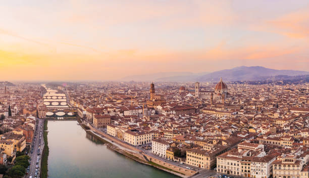 istock Aerial view of Florence's skyline at sunset 2078420428
