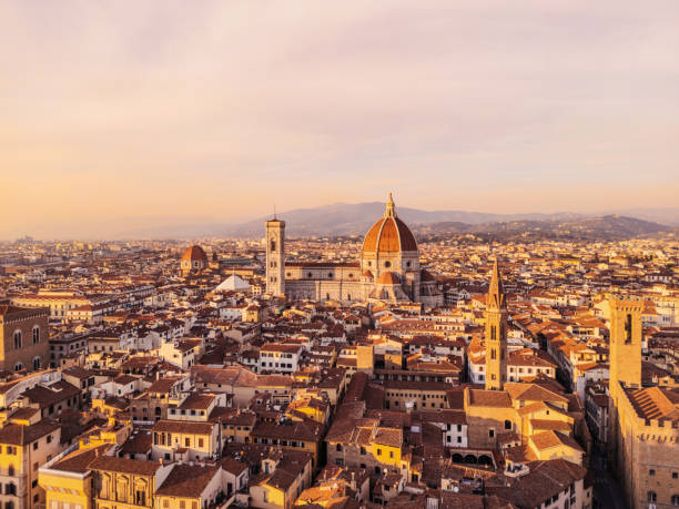 istock Aerial view of Florence's skyline at sunset 2078420986