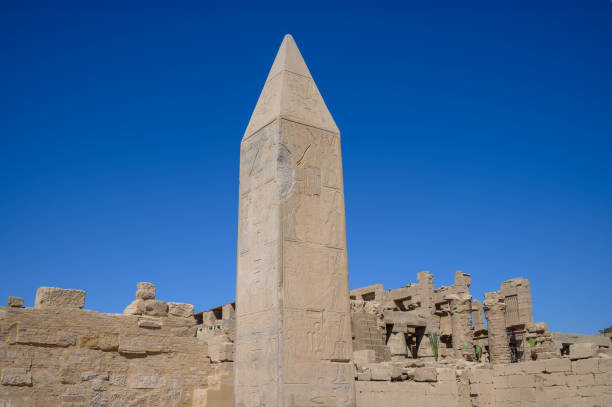 Close-up of the obelisk at the Karnak Temple Complex in Luxor