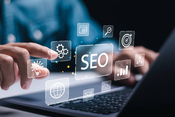 istock Businessman use laptop to analyze SEO search engine optimization for promoting ranking traffic on website and optimizing your website to rank in search engines. 2078492874