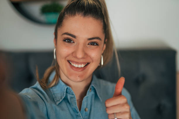 istock Woman taking selfie 2078521257