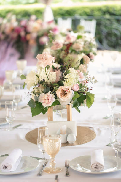 istock Luxurious setting of the wedding banquet table. 2078529626