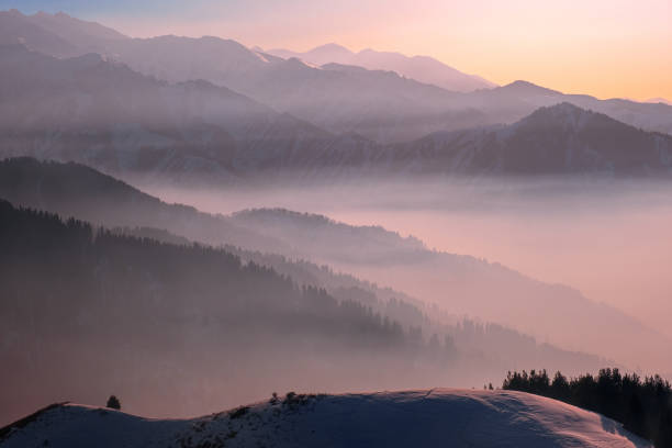 istock Valley Misty Mountains Hills Sunset 2078540711