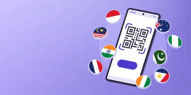 Vector illustration of International money transfers and payments app