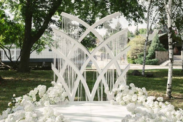 istock A beautiful arch for an outdoor wedding ceremony. 2078563450