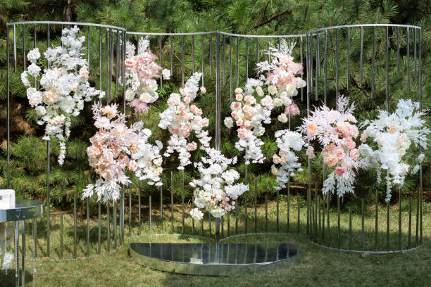 istock A beautiful arch for an outdoor wedding ceremony. 2078598781