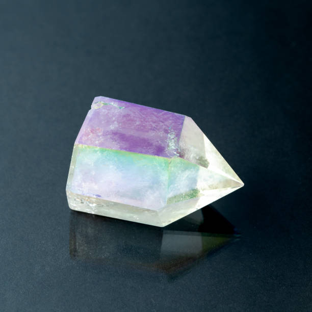 istock Tinted quartz, a natural mineral with beautiful texture and transparency 2078608860