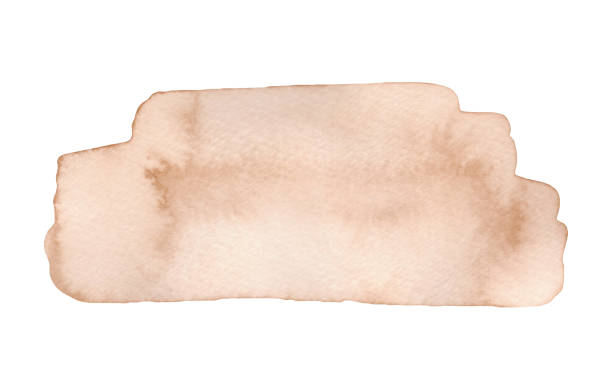 istock Abstract beige background of brushstrokes isolated on a white background, hand-drawn 2078622104