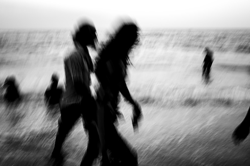 Indian Ocean in Sri lanka. Blurred motion