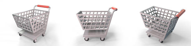 istock shopping cart on a white background 3d rendering 2078661977