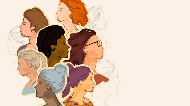 istock Group Of Diverse Women Abstract Faces Illustration 2078696947