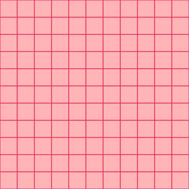 Vector illustration of Flat Pink Bathroom Seamless Pattern