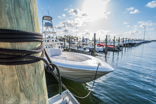 Secure mooring for boats in a quiet marina.