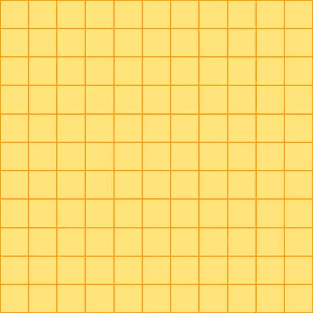 Vector illustration of Flat Yellow Bathroom Seamless Pattern