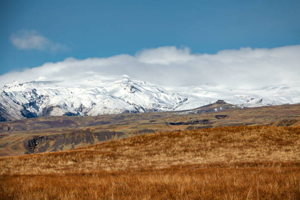 glacier at the golden circle road in southern iceland.