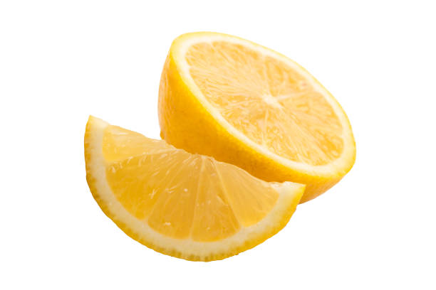 istock Lemon with cut and slice in half and isolated on white background. 2078831411
