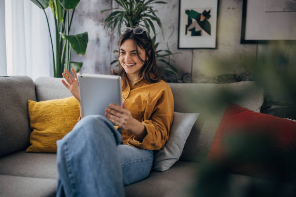 istock Young woman on video call 2078832496