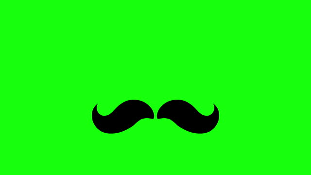 Animated mustache design element