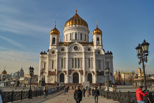 Moscow Russia - october, 25, 2014: The Cathedral of Christ the Savior. The temple is the largest Cathedral of the Russian Church.