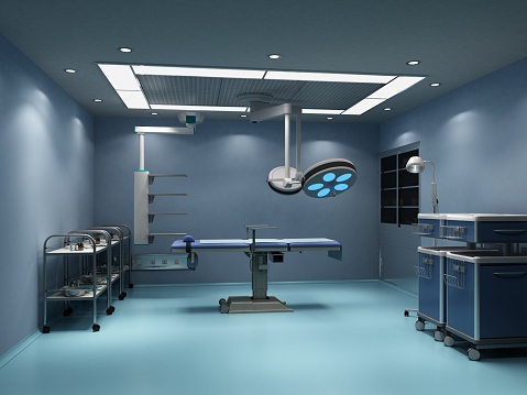 3d render of hospital clinic interior