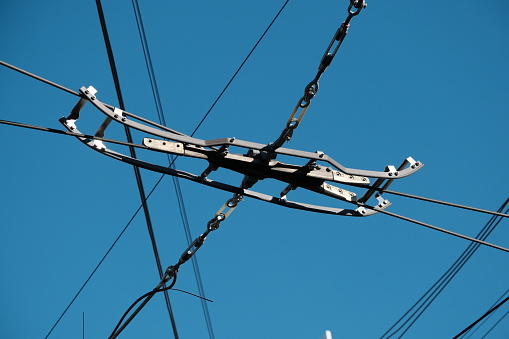 A photo of an electrical connector used for Trolleybus