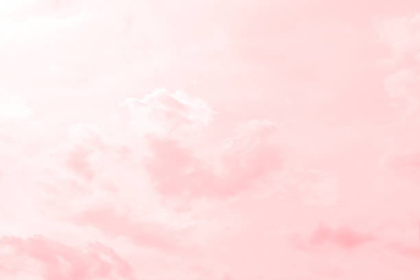 istock Pink pastel sky with heart shape cloud. 2079089867