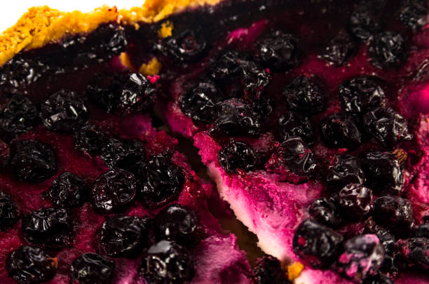 istock Cheesecake with black currants, background, close-up 2079107307