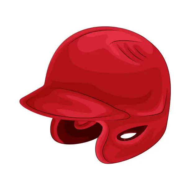 Vector illustration of Baseball helmet