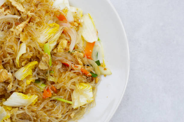 istock Stir-fried glass noodles with egg 2079273330