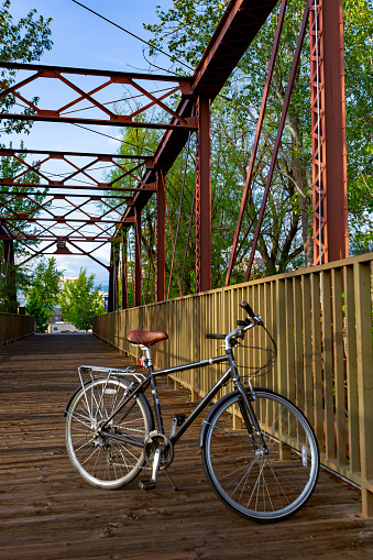 Biking on a summer day on downtown Boise