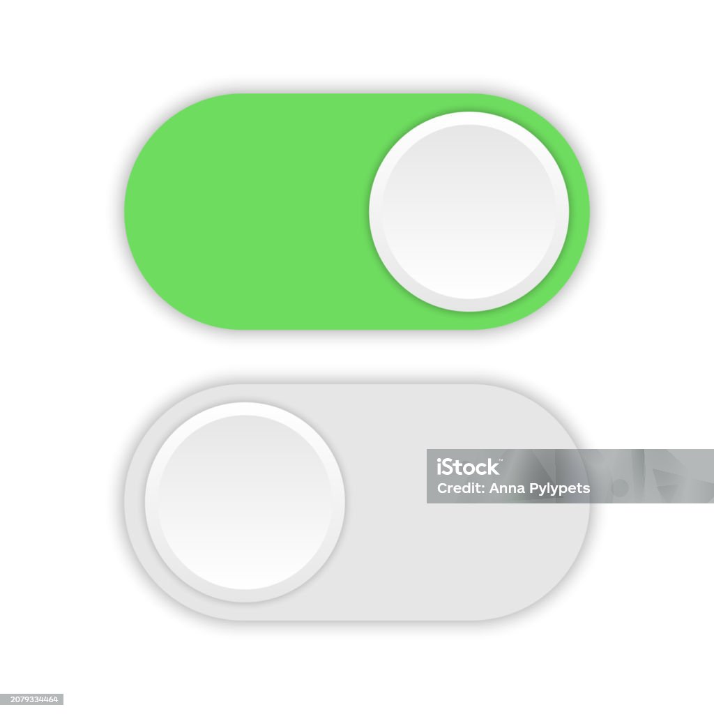 Switch Toggle Buttons Switch Buttons App Switch Button Interface Vector ...