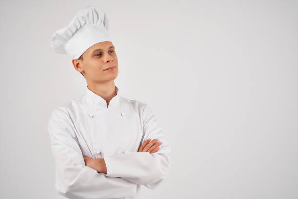 male chef cooking job service professional. High quality photo