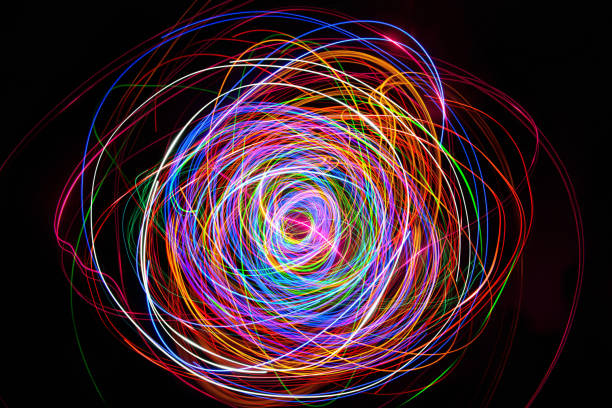 istock Moving swirls of colored lights 2079408730